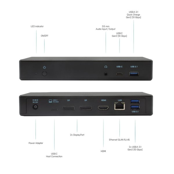i-Tec USB-C/Thunderbolt 3 Triple Display Docking Station